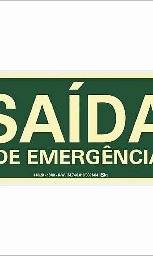 Placa saida de emergencia Placa saida de emergencia